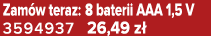 Zam w teraz: 8 baterii AAA 1,5 V 3594937 26,49 z 