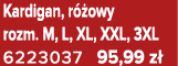 Kardigan, r owy rozm. M, L, XL, XXL, 3XL 6223037 95,99 z 